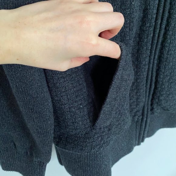 Men's Emanuel Ungaro Grey Zip Sweater - Picture 5 of 7